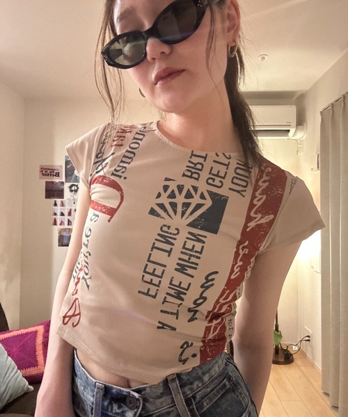 JEANASIS（ジーナシス）の「【25quee】ヴィンテージロゴチビTEE/575735（Tシャツ/カットソー・レディース・ブルー系その他/ベージュ系その他/レッド系その他/ブラック系その他・FREE）」の18枚目の写真