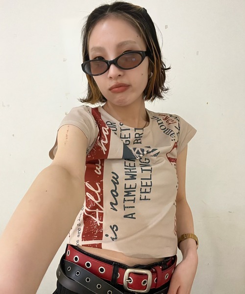 JEANASIS（ジーナシス）の「【25quee】ヴィンテージロゴチビTEE/575735（Tシャツ/カットソー・レディース・ブルー系その他/ベージュ系その他/レッド系その他/ブラック系その他・FREE）」の21枚目の写真