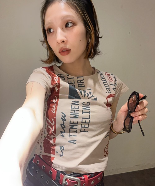 JEANASIS（ジーナシス）の「【25quee】ヴィンテージロゴチビTEE/575735（Tシャツ/カットソー・レディース・ブルー系その他/ベージュ系その他/レッド系その他/ブラック系その他・FREE）」の22枚目の写真