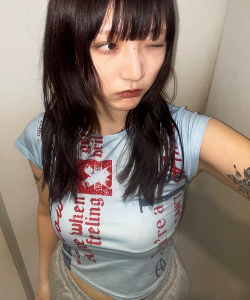 JEANASIS（ジーナシス）の「【25quee】ヴィンテージロゴチビTEE/575735（Tシャツ/カットソー・レディース・ブルー系その他/ベージュ系その他/レッド系その他/ブラック系その他・FREE）」の6枚目の写真