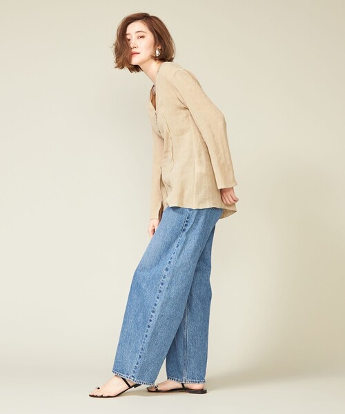 conte（コンテ）の「＜conte＞アサ フロントボタン Vネックブラウス