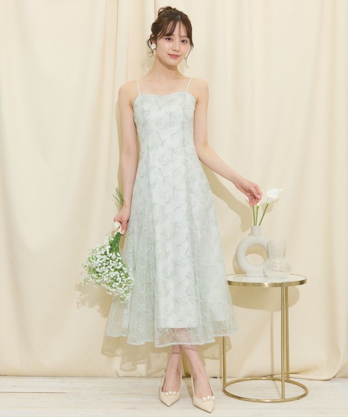 フラワー刺繍ワンピース（ドレス）｜WILLSELECTION（ウィル