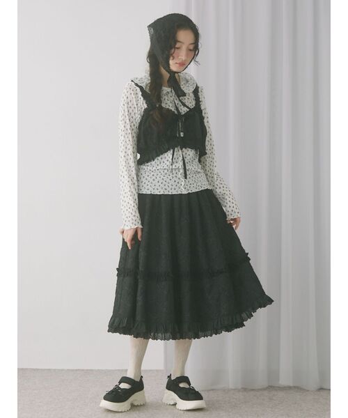 merry jenny（メリージェニー）の「デコレーションレースビスチェ（シャツ/ブラウス・レディース・オフホワイト/ブラック・FREE）」の13枚目の写真