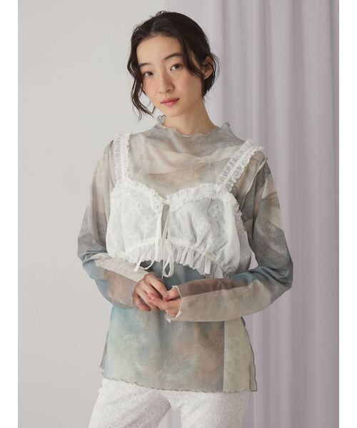 merry jenny（メリージェニー）の「デコレーションレースビスチェ（シャツ/ブラウス・レディース・オフホワイト/ブラック・FREE）」の16枚目の写真