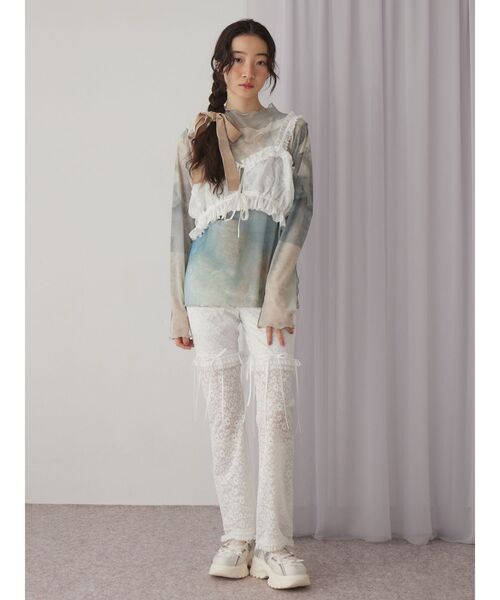 merry jenny（メリージェニー）の「デコレーションレースビスチェ（シャツ/ブラウス・レディース・オフホワイト/ブラック・FREE）」の18枚目の写真