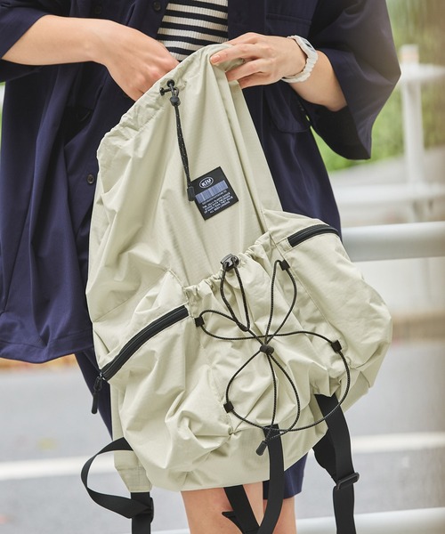KiU/キウ 別注 撥水 パッカブル ドロストシャーリング バックパック