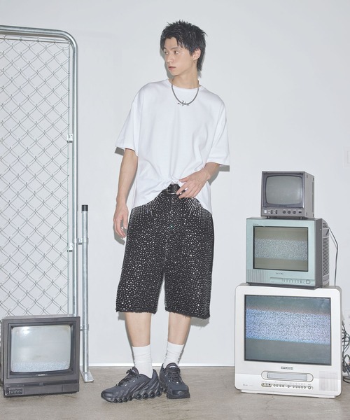 c-boy style(No.70)ストリートコーデ バギーショーツモスグリーン c-boy style(No.70)ストリートコーデ バギーショーツモス