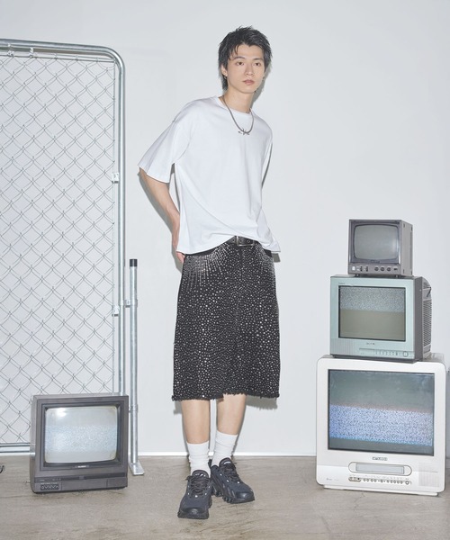6crayonハーフパンツ ストリートシック バギーショーツ　XL deep_ssdt006