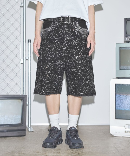 新鋭 バギー新作　ハーフパンツ push push ショーツ 新鋭 バギー新作 ハーフパンツ push push ショーツ ストラップ