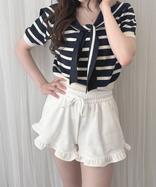 frunco（フランコ）の「フリルスエットショートパンツ（その他パンツ・レディース・ブラック/グレー/ホワイト・MEDIUM）」の19枚目の写真