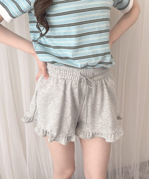 frunco（フランコ）の「フリルスエットショートパンツ（その他パンツ・レディース・ブラック/グレー/ホワイト・MEDIUM）」の9枚目の写真