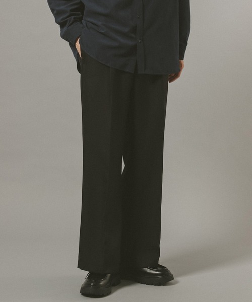 RAGEBLUE（レイジブルー）の「センタープレス/ワイドバギーイージーパンツ（スラックス・メンズ・ベージュ/ネイビー/オフホワイト/ブラック・MEDIUM/LARGE/SMALL）」の3枚目の写真