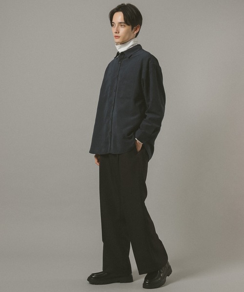 RAGEBLUE（レイジブルー）の「センタープレス/ワイドバギーイージーパンツ（スラックス・メンズ・ベージュ/ネイビー/オフホワイト/ブラック・MEDIUM/LARGE/SMALL）」の10枚目の写真