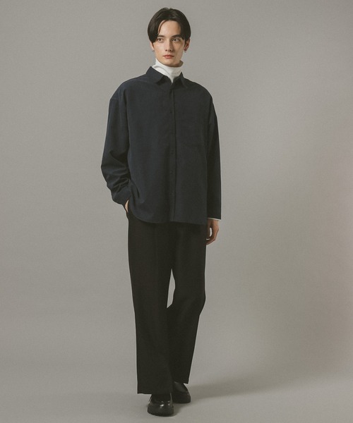 RAGEBLUE（レイジブルー）の「センタープレス/ワイドバギーイージーパンツ（スラックス・メンズ・ベージュ/ネイビー/オフホワイト/ブラック・MEDIUM/LARGE/SMALL）」の11枚目の写真