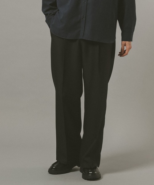 RAGEBLUE（レイジブルー）の「センタープレス/ワイドバギーイージーパンツ（スラックス・メンズ・ベージュ/ネイビー/オフホワイト/ブラック・MEDIUM/LARGE/SMALL）」の12枚目の写真