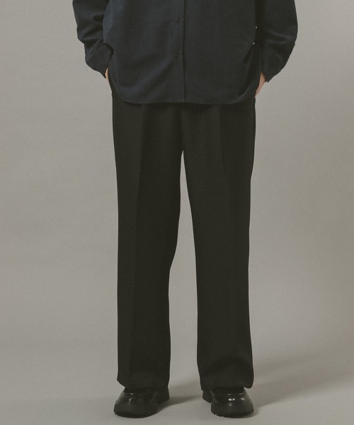 RAGEBLUE（レイジブルー）の「センタープレス/ワイドバギーイージーパンツ（スラックス・メンズ・ベージュ/ネイビー/オフホワイト/ブラック・MEDIUM/LARGE/SMALL）」の13枚目の写真