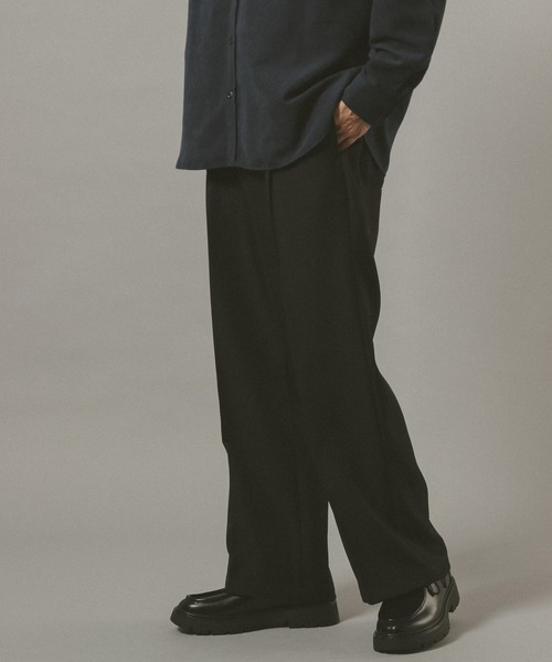 RAGEBLUE（レイジブルー）の「センタープレス/ワイドバギーイージーパンツ（スラックス・メンズ・ベージュ/ネイビー/オフホワイト/ブラック・MEDIUM/LARGE/SMALL）」の14枚目の写真