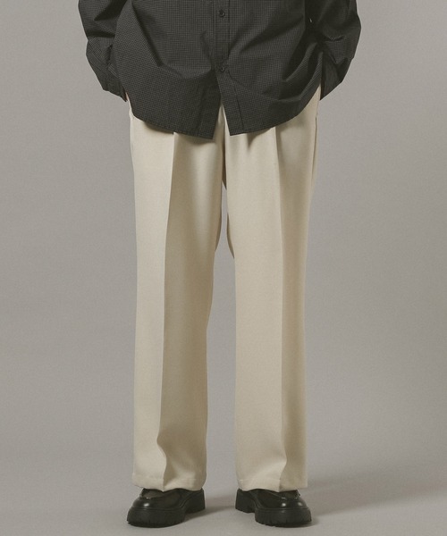 RAGEBLUE（レイジブルー）の「センタープレス/ワイドバギーイージーパンツ（スラックス・メンズ・ベージュ/ネイビー/オフホワイト/ブラック・MEDIUM/LARGE/SMALL）」の6枚目の写真