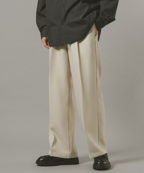 RAGEBLUE（レイジブルー）の「センタープレス/ワイドバギーイージーパンツ（スラックス・メンズ・ベージュ/ネイビー/オフホワイト/ブラック・MEDIUM/LARGE/SMALL）」の7枚目の写真