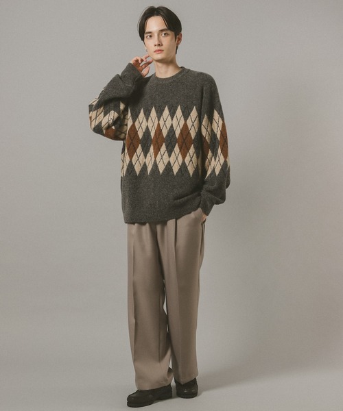 RAGEBLUE（レイジブルー）の「センタープレス/ワイドバギーイージーパンツ（スラックス・メンズ・ベージュ/ネイビー/オフホワイト/ブラック・MEDIUM/LARGE/SMALL）」の16枚目の写真