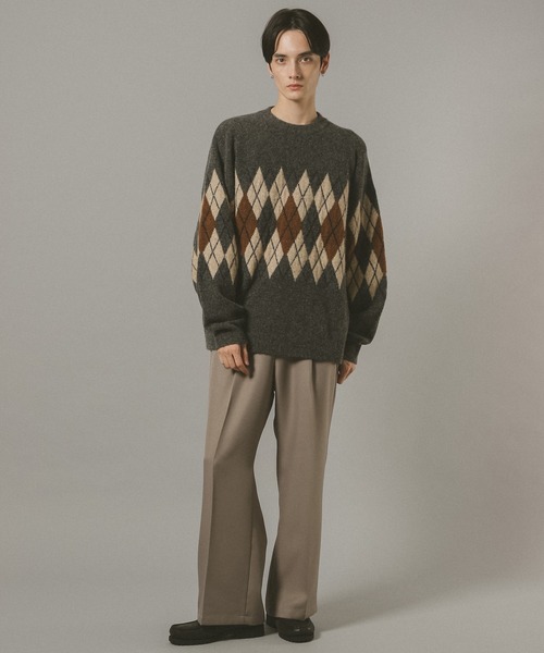 RAGEBLUE（レイジブルー）の「センタープレス/ワイドバギーイージーパンツ（スラックス・メンズ・ベージュ/ネイビー/オフホワイト/ブラック・MEDIUM/LARGE/SMALL）」の17枚目の写真