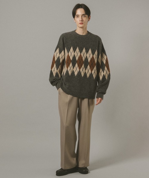 RAGEBLUE（レイジブルー）の「センタープレス/ワイドバギーイージーパンツ（スラックス・メンズ・ベージュ/ネイビー/オフホワイト/ブラック・MEDIUM/LARGE/SMALL）」の15枚目の写真