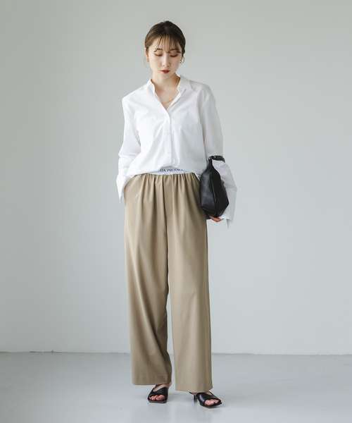 Noble（ノーブル）の「アンチクリースロングカフスシャツ（シャツ/ブラウス・レディース・サックスブルー/ホワイト・FREE）」の16枚目の写真