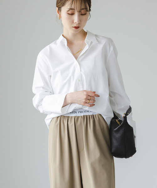 Noble（ノーブル）の「アンチクリースロングカフスシャツ（シャツ/ブラウス・レディース・サックスブルー/ホワイト・FREE）」の18枚目の写真