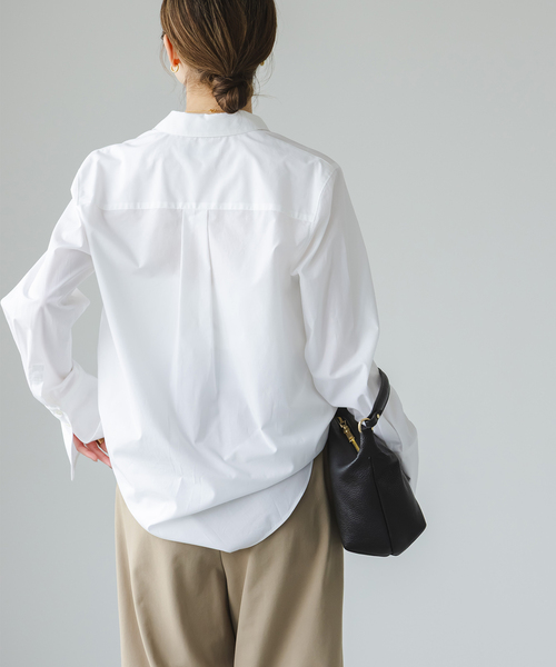 Noble（ノーブル）の「アンチクリースロングカフスシャツ（シャツ/ブラウス・レディース・サックスブルー/ホワイト・FREE）」の20枚目の写真
