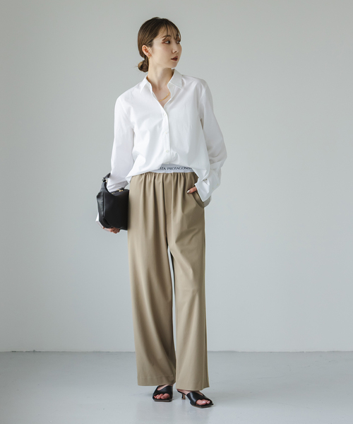 Noble（ノーブル）の「アンチクリースロングカフスシャツ（シャツ/ブラウス・レディース・サックスブルー/ホワイト・FREE）」の21枚目の写真