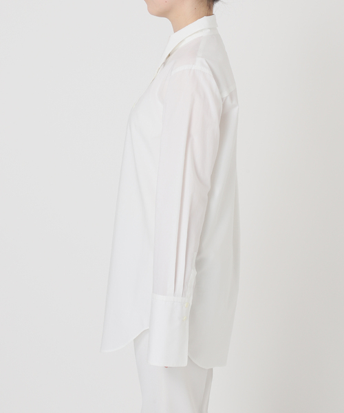 Noble（ノーブル）の「アンチクリースロングカフスシャツ（シャツ/ブラウス・レディース・サックスブルー/ホワイト・FREE）」の12枚目の写真