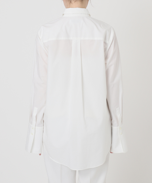 Noble（ノーブル）の「アンチクリースロングカフスシャツ（シャツ/ブラウス・レディース・サックスブルー/ホワイト・FREE）」の11枚目の写真