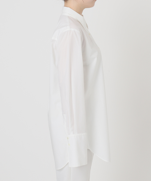 Noble（ノーブル）の「アンチクリースロングカフスシャツ（シャツ/ブラウス・レディース・サックスブルー/ホワイト・FREE）」の10枚目の写真