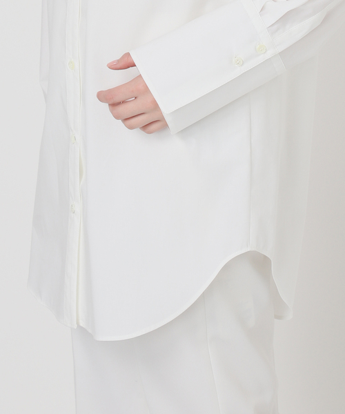 Noble（ノーブル）の「アンチクリースロングカフスシャツ（シャツ/ブラウス・レディース・サックスブルー/ホワイト・FREE）」の8枚目の写真