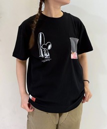 スヌーピー【SNOOPY】O/E Heavy Weight 1Pocket T-shirts(Aloha)