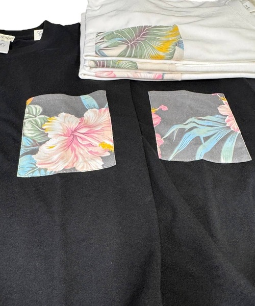 SNOOPY×OLD BETTY'S(スヌーピーカケルオールドベティーズ)の「スヌーピー【SNOOPY】O/E Heavy Weight 1Pocket T-shirts(Aloha)(Tシャツ/カットソー・レディース・ブラック/ホワイト・M/L/S)」の9枚目の写真