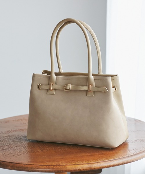 ROPE' PICNIC（ロペピクニック）の「ベルトデザインクラシックトートバッグ（トートバッグ・レディース・ブラック/ベージュ系その他/キャメル・FREE）」の3枚目の写真