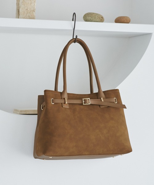 ROPE' PICNIC（ロペピクニック）の「ベルトデザインクラシックトートバッグ（トートバッグ・レディース・ブラック/ベージュ系その他/キャメル・FREE）」の18枚目の写真