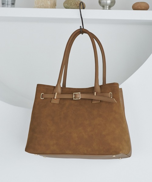 ROPE' PICNIC（ロペピクニック）の「ベルトデザインクラシックトートバッグ（トートバッグ・レディース・ブラック/ベージュ系その他/キャメル・FREE）」の19枚目の写真