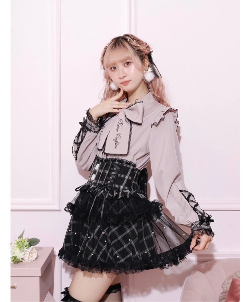 NOEMIE（ノエミー）の「バックリボンパールチュールティアードスカパン（スカート・レディース・ブラック/ピンク/その他1/サックスブルー/オフホワイト・S/M）」の22枚目の写真