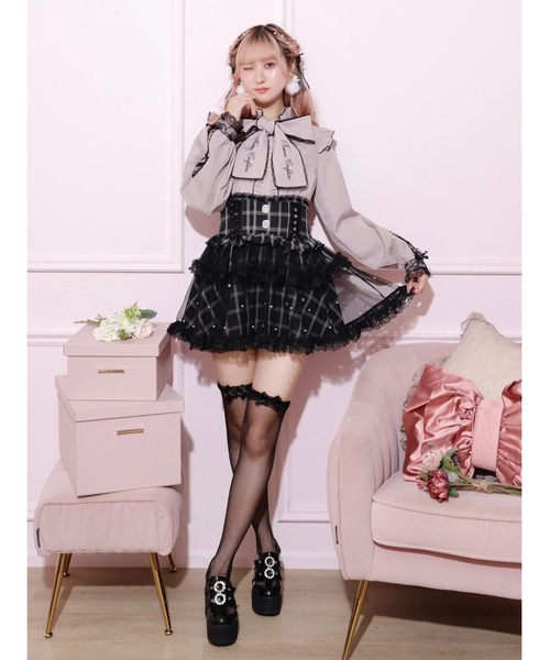 NOEMIE（ノエミー）の「バックリボンパールチュールティアードスカパン（スカート・レディース・ブラック/ピンク/その他1/サックスブルー/オフホワイト・S/M）」の20枚目の写真