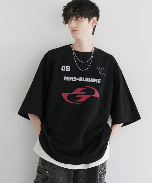 LILL（リル）の「半袖ゲームプリントTシャツ（Tシャツ/カットソー・メンズ・ブラック/ブラック系・S/M/L/XL）」の6枚目の写真