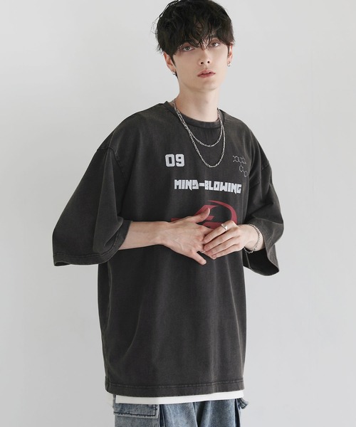 LILL（リル）の「半袖ゲームプリントTシャツ（Tシャツ/カットソー・メンズ・ブラック/ブラック系・S/M/L/XL）」の14枚目の写真