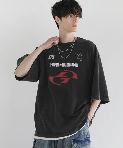 LILL（リル）の「半袖ゲームプリントTシャツ（Tシャツ/カットソー・メンズ・ブラック/ブラック系・S/M/L/XL）」の16枚目の写真