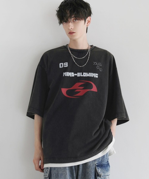 LILL（リル）の「半袖ゲームプリントTシャツ（Tシャツ/カットソー・メンズ・ブラック/ブラック系・S/M/L/XL）」の17枚目の写真