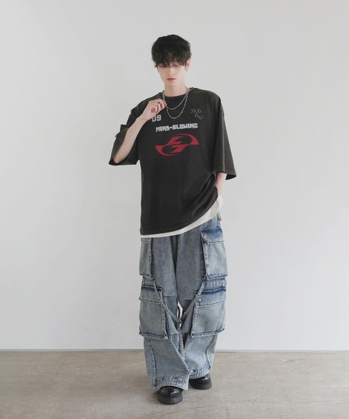 LILL（リル）の「半袖ゲームプリントTシャツ（Tシャツ/カットソー・メンズ・ブラック/ブラック系・S/M/L/XL）」の21枚目の写真