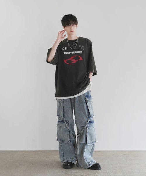 LILL（リル）の「半袖ゲームプリントTシャツ（Tシャツ/カットソー・メンズ・ブラック/ブラック系・S/M/L/XL）」の22枚目の写真