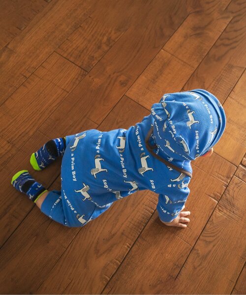 BREEZE（ブリーズ）の「総柄ロンパス マイファーストブリーズ（ロンパース・キッズ・ブラウン/グリーン/ピンク/チャコール/ラベンダー/ブルー/オフホワイト/アイボリー・60/70/80）」の20枚目の写真