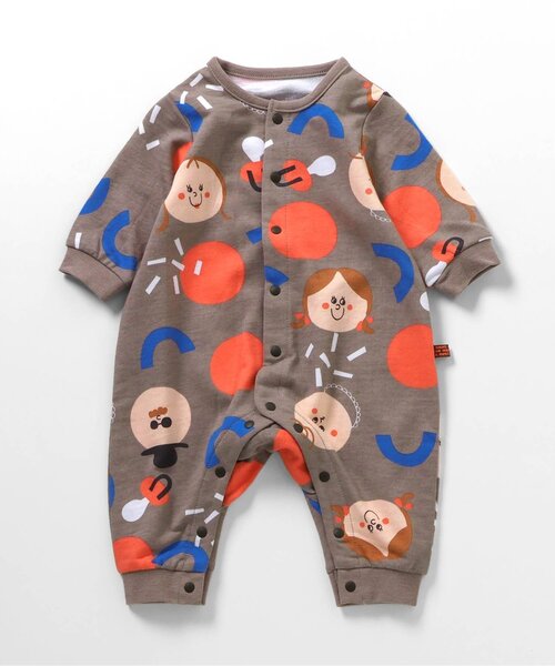 BREEZE（ブリーズ）の「総柄ロンパス マイファーストブリーズ（ロンパース・キッズ・ブラウン/グリーン/ピンク/チャコール/ラベンダー/ブルー/オフホワイト/アイボリー・60/70/80）」の10枚目の写真