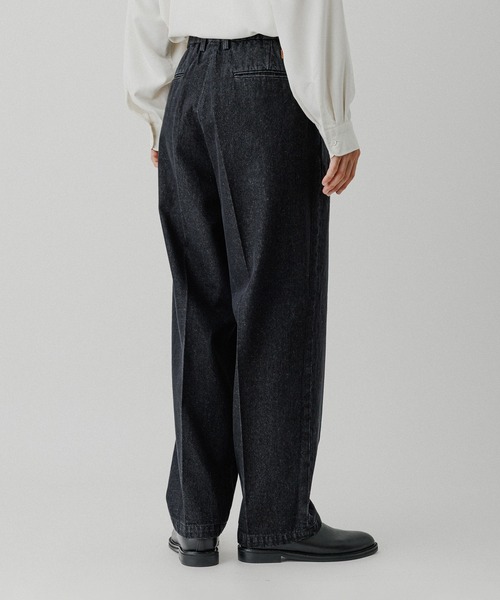 ADAM ET ROPE'（アダムエロペ）の「ワイド イージー デニムパンツ / ADAM ET ROPE' JEANS -GRID-（デニムパンツ・メンズ・ブラック系その他/ネイビー・M/L）」の3枚目の写真